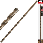 Ilgais HSS DIN1869 12.0 x 375mm zelta metāla urbis, T02620XL, 130&deg; smailes leņķis, augsta precizitāte un izturība