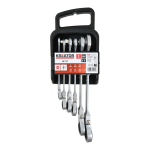 Mutriv&otilde;tmete komplekt 8-19mm paindlik avatud-ratchets - 6 tk KREATOR KRTH30014 72 hammast, kroom vanaadium