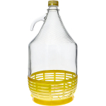 5L klaasist demijohn keeratava korgiga Dama BROWIN 640215, 5L, plastikkorv