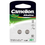 Leelised nupp-patareid AG1/LR60/LR621/364 formaadis Alkaline Buttoncell 2 tk 12050201 Camelion