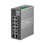 TP-Link IES210GPP Omada t&ouml;&ouml;stuslik Easy Managed l&uuml;liti 10&times;10/100/1000 Mbps 2&times;PoE++ 6&times;PoE+ 2&times;RJ45/SFP Combo 240W PoE IP40 DIN-rail Must