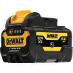 DeWALT DCBP318 12 V Powerstack aku 5 Ah Li-Ion XR suur mahutavus pikendatud t&ouml;&ouml;ajad sisseehitatud laadimise n&auml;idik &otilde;li kemikaalide happete ja k&uuml;tuste suhtes vastupidav korpus Kollane/Must