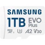 Samsung MicroSDXC EVO Plus MB-MC1T0SA/EU 1TB, UHS-I, 160MB/s, U3, V30, A2, veekindel, temperatuurikindel