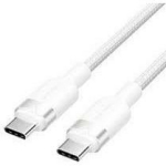 Vention USB-C kuni USB-C kaabel TRDWH 2m valge, 3A, 480Mbps, nailonist punutis, alumiiniumist korpus