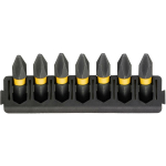 Dewalt FLEXTORQ 25mm PH2 kruvikeeraja otsikute komplekt DT70807-QZ 7 tk, must/kollane, plastpakend