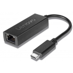 Lenovo USB adapter GX90S91832, Gigabit Ethernet x 1, USB-C, must, v&auml;line, kaabeldatud