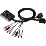 Aten KVM l&uuml;liti CS682-AT, 2 porti, 2 x USB, 1 x DVI-D, 1 x heliv&auml;ljund, 1 x mikrofon, 2 x 1.2 m kaablid, HDCP &uuml;hilduv