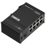 Teltonika L&uuml;liti TSW030000000, 8 x 10/100 Mbps, 2-poolne t&ouml;&ouml;stuslik DC toitepesad, haldamata, DIN-raudtee paigaldamine