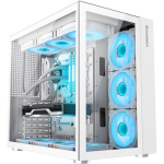 Gamemax Korpus INFINITY WH, 7,5kg, ATX, 7 laiendusslotti, 1x USB 3.0, 1x USB-C, 1x k&otilde;rvaklapid, 6 sisemised pesad