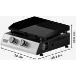Black Decker 2-k burners gaasigrill BXOP4900E ES9340080B, 2 tsooni, 2450 W, roostevaba teras, must, h&otilde;be