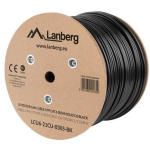 Lanberg kabel UTP Cat.6 CU LCU6-21CU-0305-BK, 305 m, vask, must, U/UTP, LAN