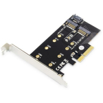 Digitus M.2 NGFF/NVMe SSD PCI Express kaart DS-33170, 2x M.2 SATA, 1x SATA, 6 Gbps, PCIe 3.0