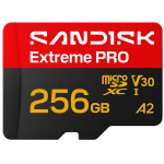 Sandisk Extreme PRO microSD UHS-I 256 GB MicroSDHC, SDSQXCJ-256G-GS6MA, 250MB/s, 170MB/s, U3, V30, A1, veekindel