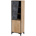 Cama Meble OVO 201302 raamaturiiul, 500x380x1825mm, 2 ust, tamm/betoon, push-to-open