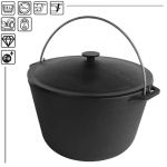 Katel kaanega, malm, 8L, ТМ, 280mm; C-KT08-1 BRIZOLL