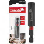Ietekmīgs magnētiskais bitu turētājs 1/4" 60mm, Tvardy, T00190-60-1, dro&scaron;a bitu fiksācija un izturība pret triecieniem