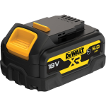 DeWALT DCB184G-XJ XR 18 V 5 Ah Li-Ion aku suur mahutavus vastupidav kemikaalidele happedele ja k&uuml;tustele sisseehitatud laadimisn&auml;idik kaitse kuumenemise &uuml;lelaadimise ja s&uuml;gava t&uuml;hjenemise eest sobib k&otilde;igi 18 V XR t&ouml;&ouml;riistadega Kollane/Must