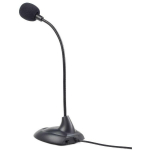 Gembird galda komutators MIC-205, jutība -54 dB, frekvence 50 - 16000 Hz, vadi, 3.5 mm, krāsa melna, kabelis 2 m, spriegums 4.5 V