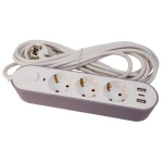 Besk Pikendus 9130841, 3m, 3 pesa, 2 USB, 1 Type-C, 1mm2, maanduskontaktid