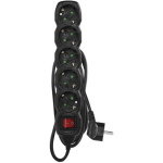 Emos Pikendus PC1521R, 1,5m, 5x2P+PE, 3680W, PVC, l&uuml;litiga, laste kaitse