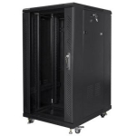 Lanberg Vaba seisev kapp FF01-6822-12B, 600x800mm, 22U, 800kg, must, 4 ventilaatorit, karastatud klaas, teras
