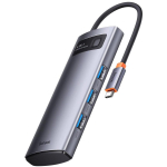 Baseus dokk WKWG070013, 4x USB 3.0, 5V / 3A, 5Gbps, alumiiniumisulamist, kompaktne, hall