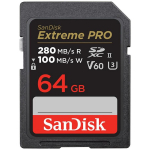 Sandisk m&auml;lukaart SDSDXEP-064G-GN4IN, 64 GB, SDXC, UHS-II, 280 MB/s, 100 MB/s, U3, V60