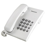 Panasonic KX-TS500 White, juhtmega telefon, KX-TS500 White, 0.475 kg, Toon, Impulss, saab kinnitada seinale