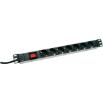 Digitus Toitepistik PDU 19 tolli DN-95402, 7 pistikut, 16A, 4000W, alumiinium, l&uuml;liti, 2m