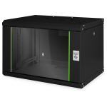 Digitus Seinale paigaldatav kapp DN-19 07-U-SW, IP20, klaasuksed, 305-370mm, 100kg, 420x600x450mm