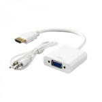 Sbox HDMI M.->VGA F. + Audio AD.HDMI-VGA+A, 1920x1200 60 Hz, 1920x1080 60 Hz, 0,2m, 24K kullatud pistikud, HDCP 1.0/1.1/1.2