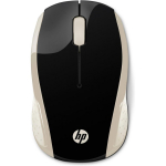 HP 200 juhtmevaba optiline hiir 2HU83AA, 1000 DPI, 2 nuppu, 10 m, kahek&auml;eline, must/kuldne