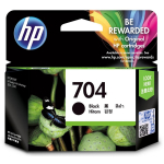 HP 704 originaal must tint CN692AE, pigmenditint, 480 lk, 1 tk, 65% ringlussev&otilde;etud