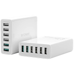 Blitzwolf BW-S15 EU laadija, 6x USB, 60W, QC 3.0, 100-240V, 5V, 4800mA, valge