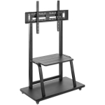 Manhattan 462334 Mobiilne TV ja monitori alus, 37-100", VESA 200x200-800x600mm, 150kg, 4 ratast, alumiinium, must