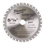 RIPZĀĢU ASMEŅI METĀLAM, F 150 X 20 X 34 - 1 PC, 48404080 MILWAUKEE