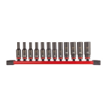 SHOCKWAVE&trade; IMPACT DUTY TRIECIENIZTURĪGAS UZGRIEŽŅU MUCIŅAS, 1/4" IMPACT SOCKET SET-12PC, 4932480453 MILWAUKEE