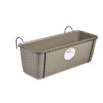 Lillekast r&otilde;dudele metallist hoidikuga Looduslik 50x18x16cm pruun 2175854 STEFANPLAST