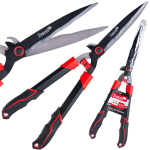 Hekik&auml;&auml;rid lainelise teraga 670mm PTFE Tvardy T07432, 65Mn teras, 30&deg; nurk, must ja punane