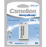 Laetav Ni-MH patarei 200 mAh mahutavusega ja 9V/6HR61 formaadis AlwaysReady Rechargeable Batteries 1 tk 17420122 Camelion