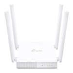 Wi-Fi ruuter AC750 kahesageduslik juhtmevaba Archer C24 802.11ac Wi-Fi 300 Mbps (2.4 GHz) 433 Mbps (5 GHz) 4&times;10/100 Mbps LAN 4 antenni Valge TP-Link