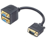 Gembird VGA jagaja CC-VGAX2-20CM, 0.2 m, 1 x VGA (D-Sub) isane, 2 x VGA (D-Sub) emane, RoHS