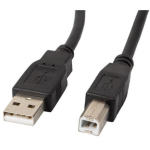 Lanberg USB kaabel 2.0 AM-BM CA-USBA-10CC-0050-BK, 5 m, must, USB A isane, USB B isane, 480 Mbit/s