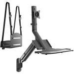 Maclean seinakinnitus LCD monitorile ja klaviatuurile MC-838, 9kg, 17-32'', VESA 75x75, 100x100, must, gaasivedru reguleerimine