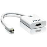 Aten Mini DisplayPort HDMI 4K aktiivne adapter VC981, 4K UHD, Mini DisplayPort Male, HDMI Type A Female, valge, aktiivne