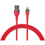 Tracer USB kaabel TRAKBK47492, 1m, 48W, 2.4A, 480Mbit/s, USB A, Lightning, punane
