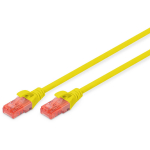 Digitus patch kaabel DK-1612-020/Y, 2m, RJ45 (8/8) pistik, kollane, booted, snagless, strain relief