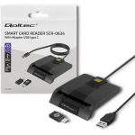 Qoltec 50634 nutikas ID-kaardilugeja SCR-0634, USB Type-C, 1m, ABS, Windows/Mac