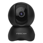 Foscam X5 IP valvekaamera, 5MP, 1920x1080, 15fps, 2.4GHz, 8m, 128GB, 2-suunaline heli, Wi-Fi, must