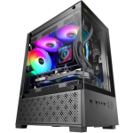 Tacens Mars Gaming MC-SE2 Mini Tower, TACMARS-MCSE2, 388mm, 197mm, 304mm, 2.8kg, Mini Tower, must, RGB, karastatud klaas